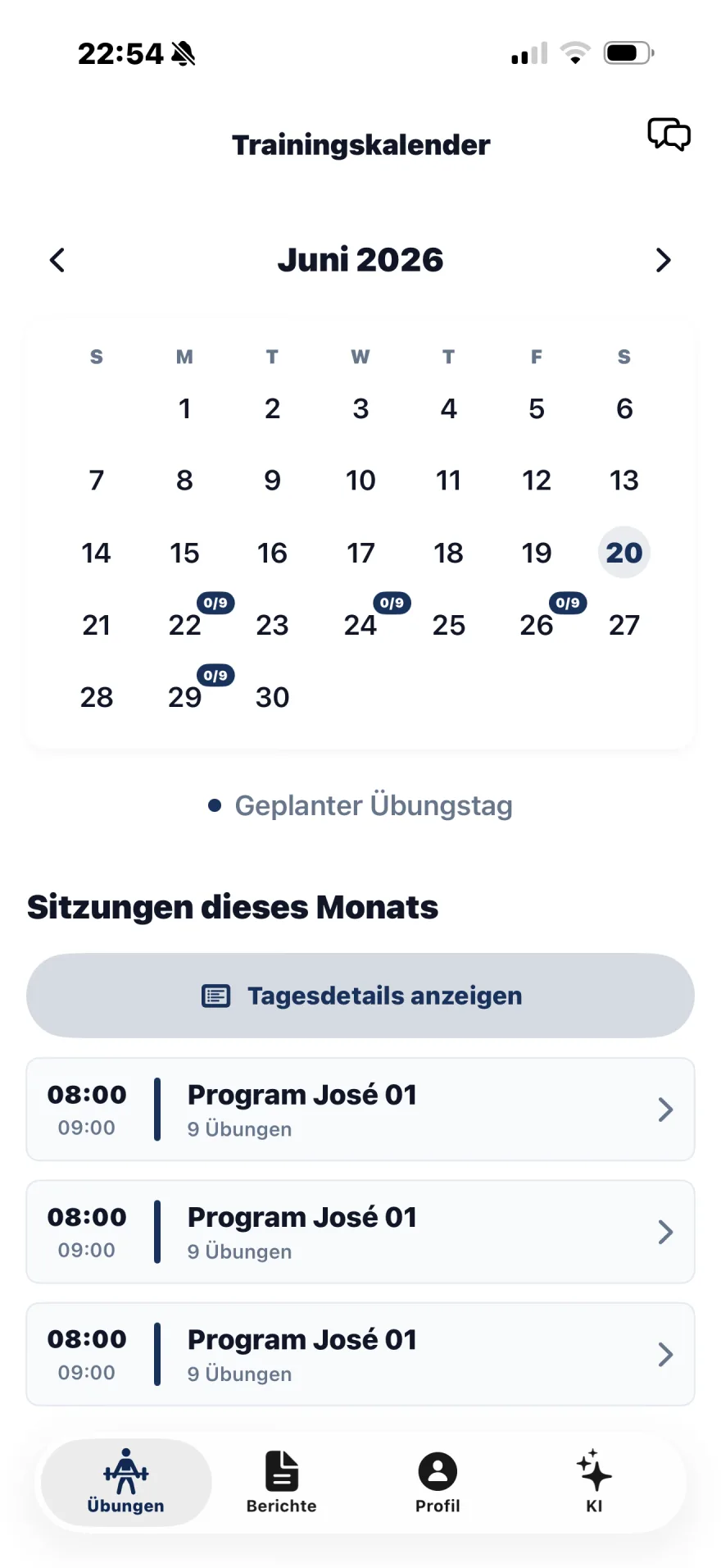 Ihr Plan, Tag für Tag